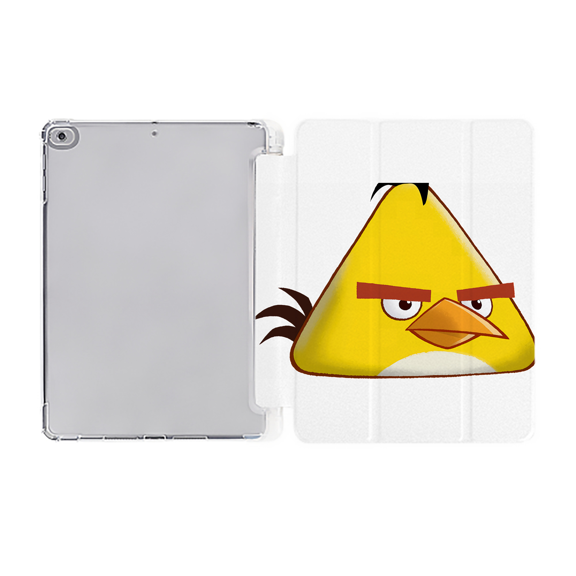 （画像用） Angry Birds アングリーバード IPad ケース ペン収納付き 三つ折りスタンド PUレザー×シリコン 対応機種9.5/10.5/10.9インチ